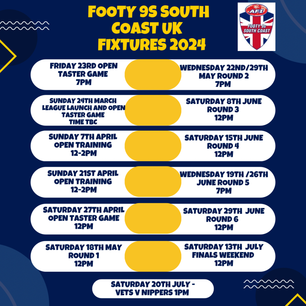 Footy 9s South Coast UK fixture